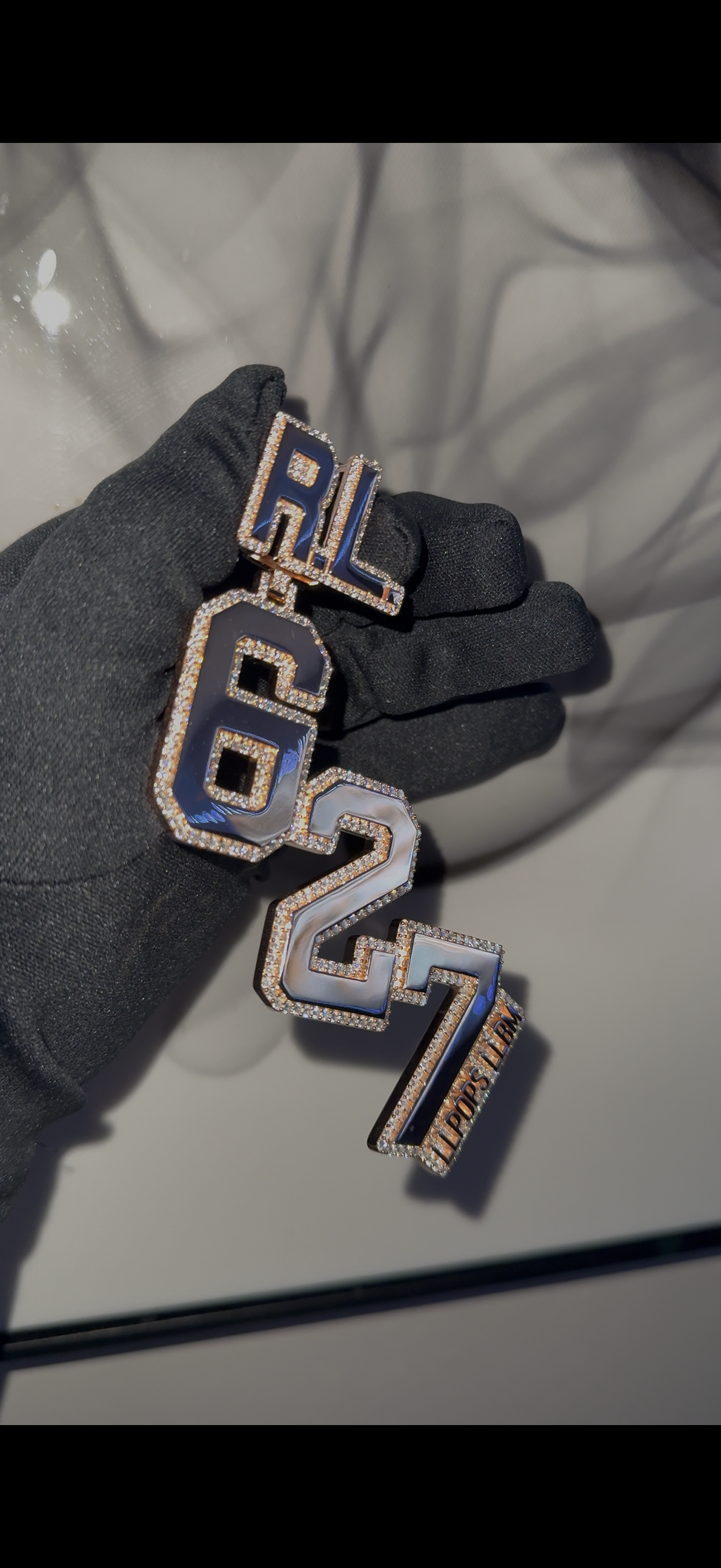 Custom 925 Silver + VVS1 Moissanite 3/4 inch Bail